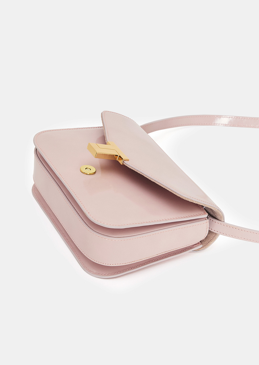 8 bis розовая сумка из гладкой кожи