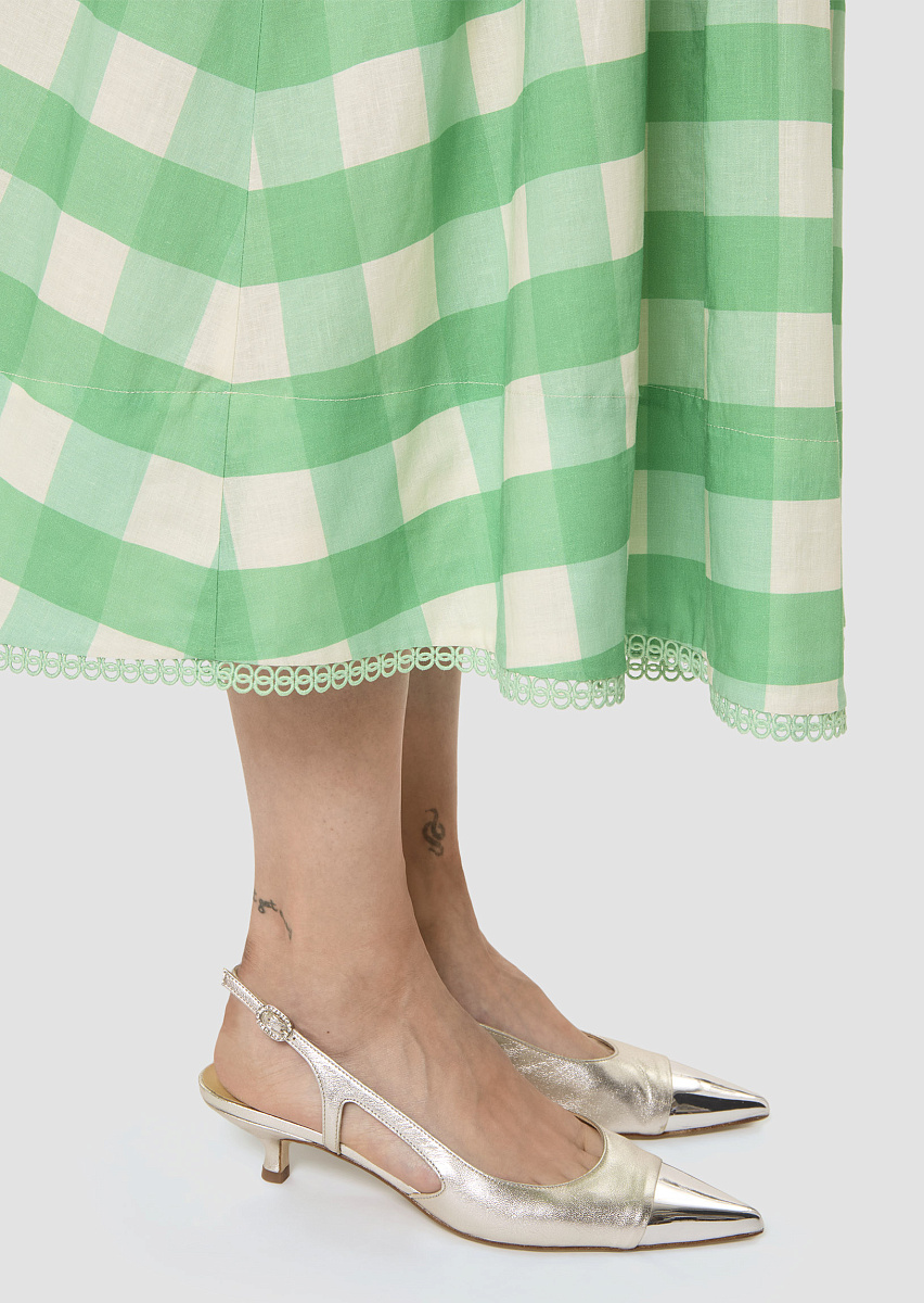 Javoue юбка в клетку зеленого цвета