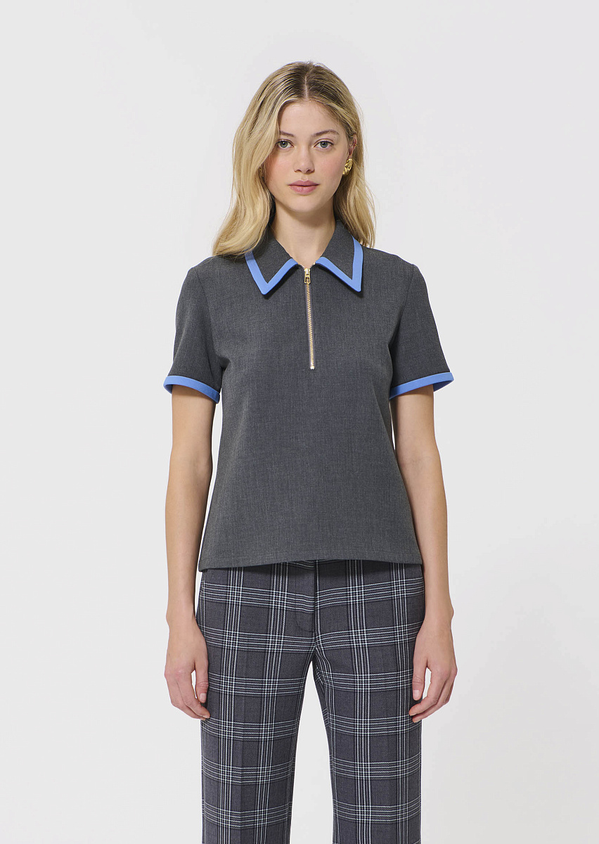 Tina серый топ