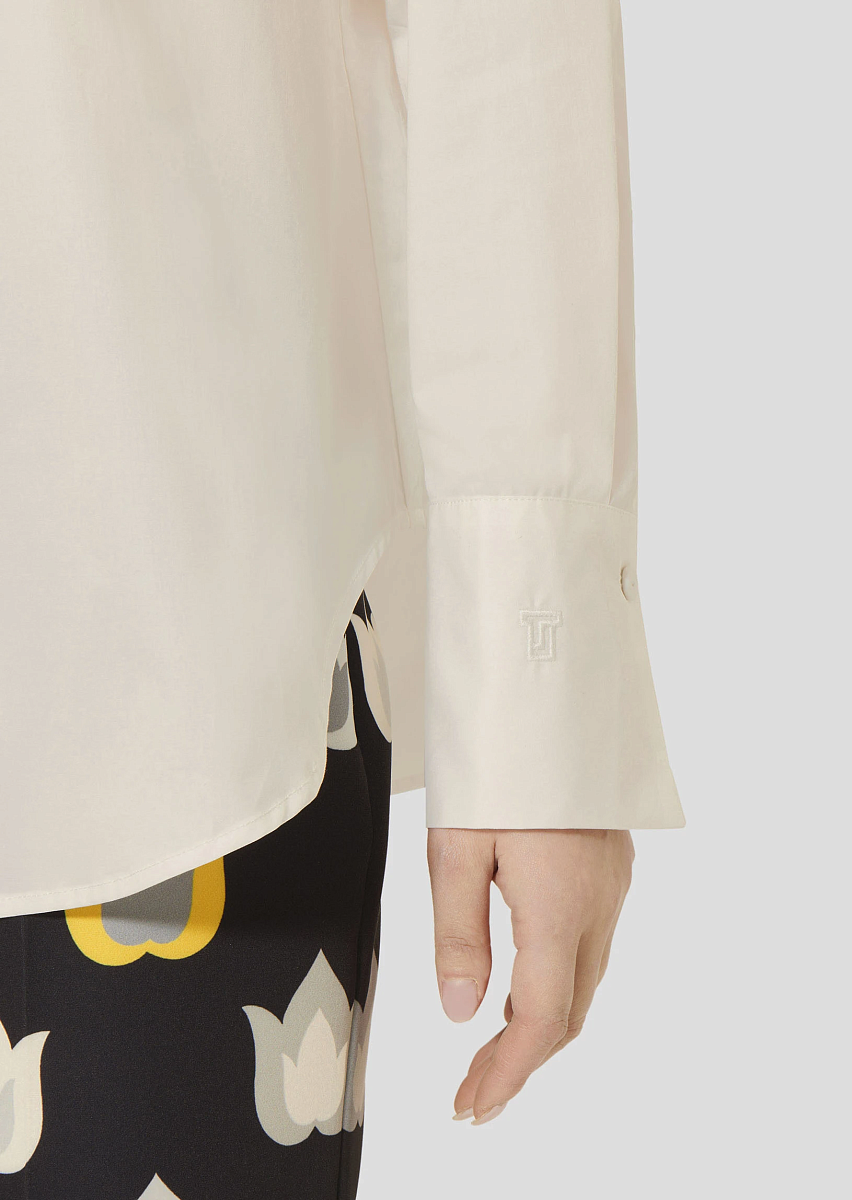 Clarisse белая блуза из хлопкового поплина Clarisse белая блуза из хлопкового поплина