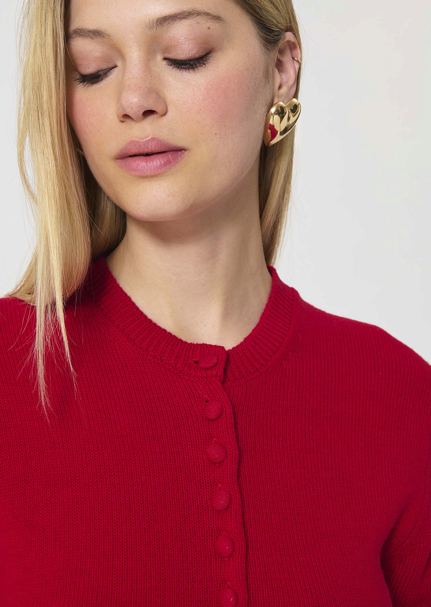 Giacomo красный кардиган из хлопка Giacomo красный кардиган из хлопка
