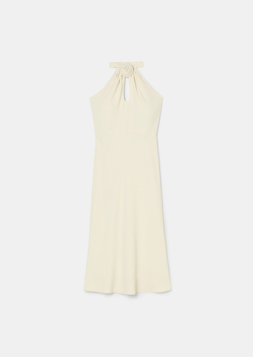 Платье Rosanne из крепа в цвете экрю
