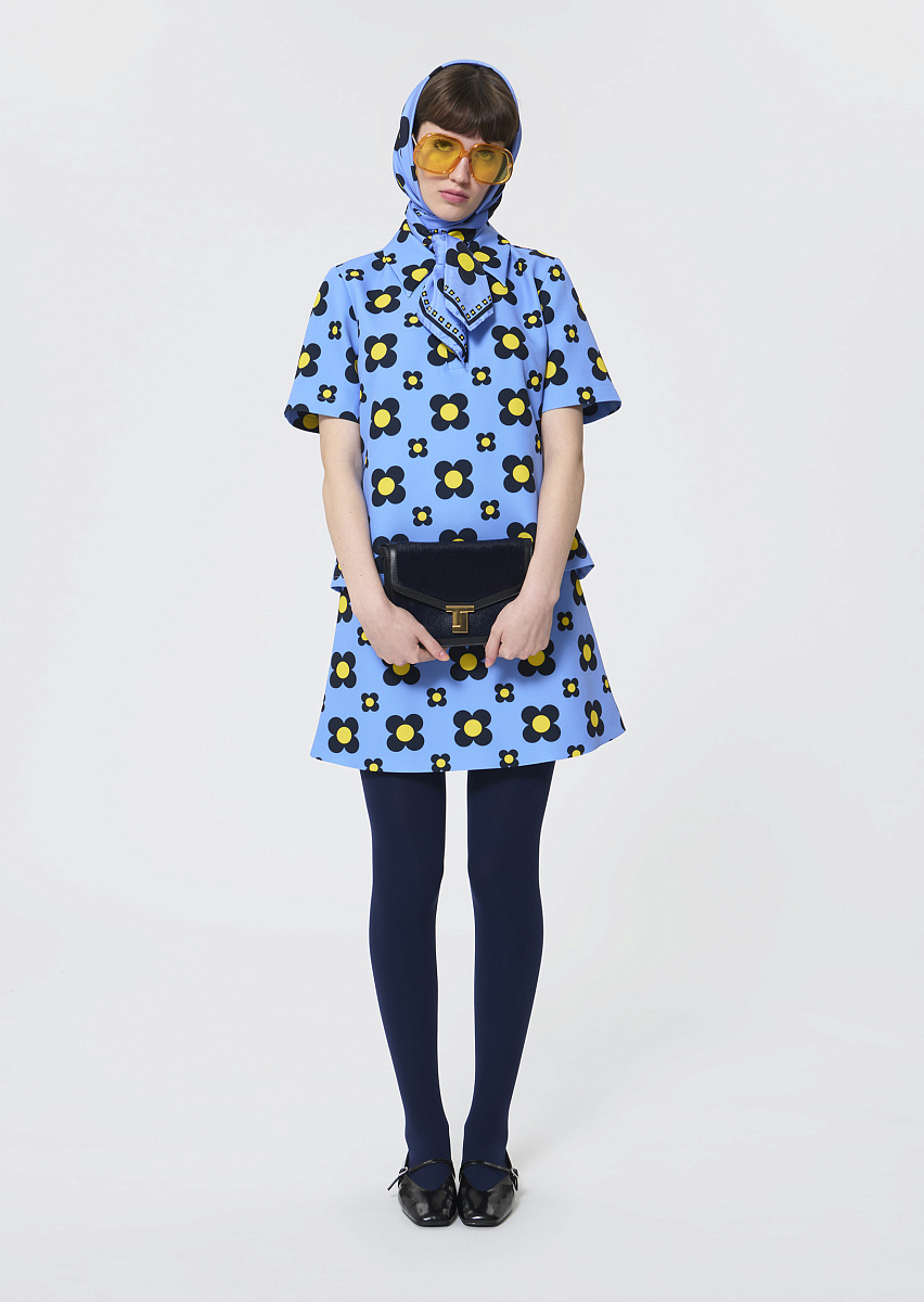 Tania небесно-голубой топ с цветочным принтом