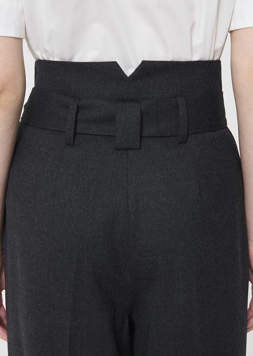 Pia брюки серого цвета с эффектом меланж