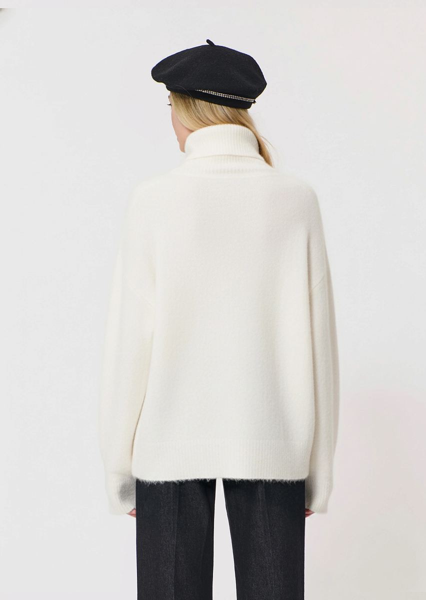 Pocciolia свитер цвета экрю из смеси альпака и шерсти