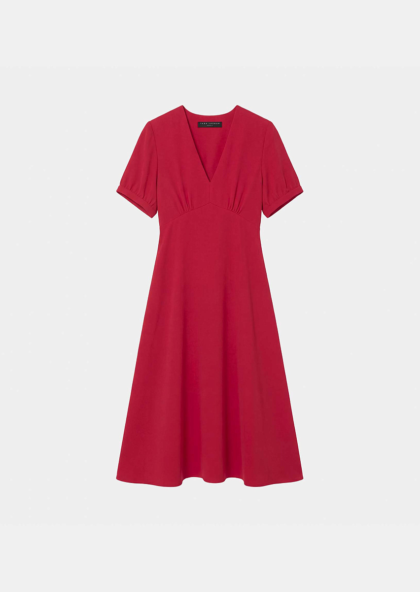 Robbie красное платье из струящегося крепа