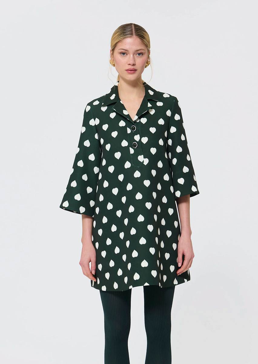 Ross зеленое платье с узором в виде сердец Ross зеленое платье с узором в виде сердец