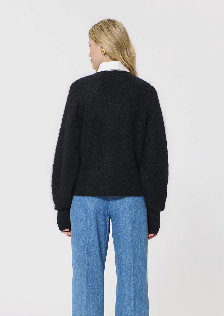 Paz пуловер с шерстью альпака в черном цвете