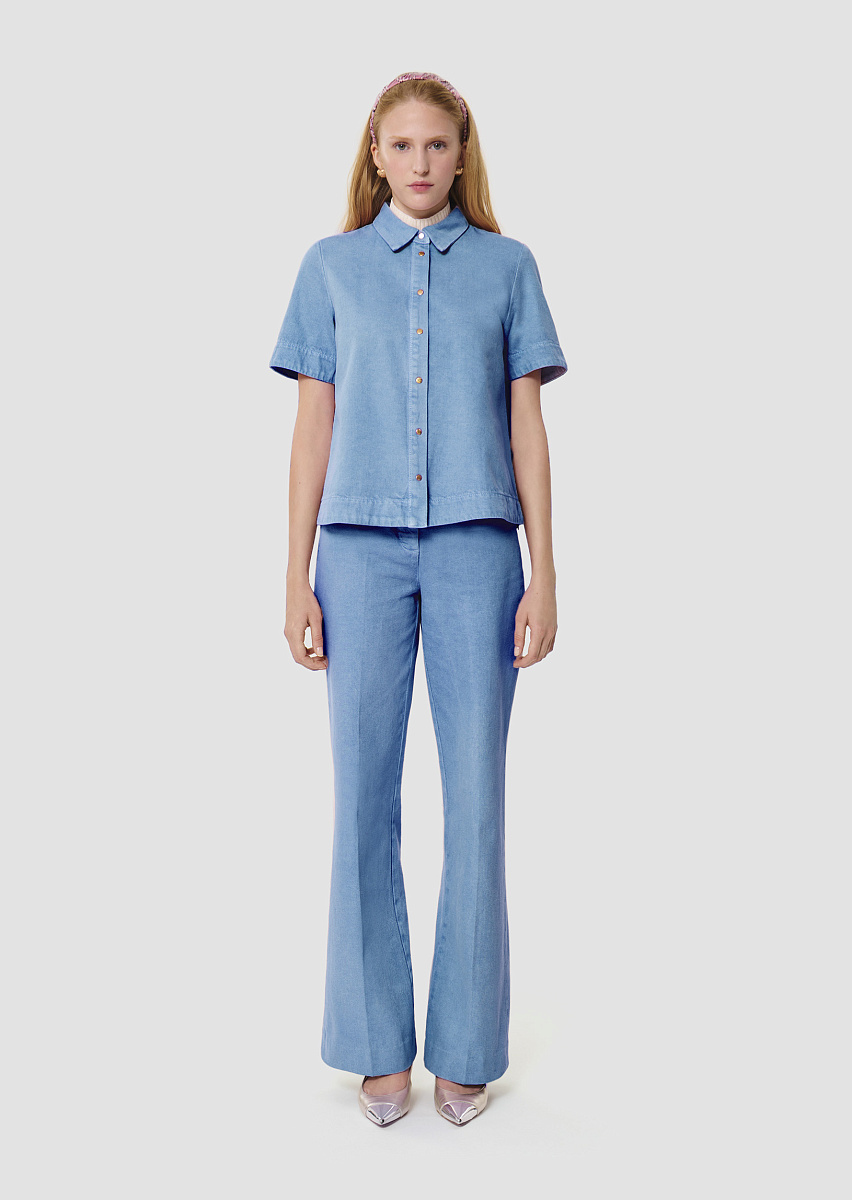 Camilia голубая рубашка из денима Camilia голубая рубашка из денима