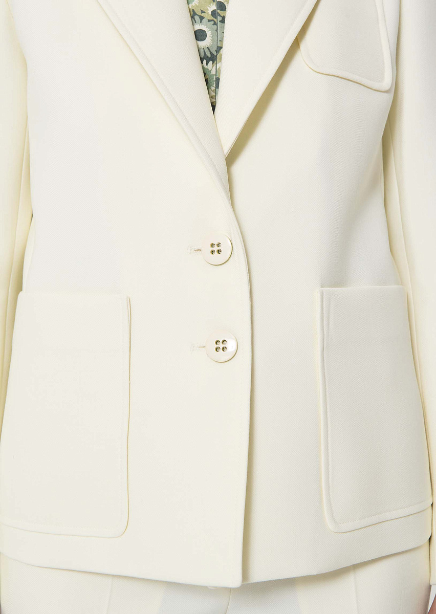 Valy жакет в цвете экрю из ткани с зернистой текстурой