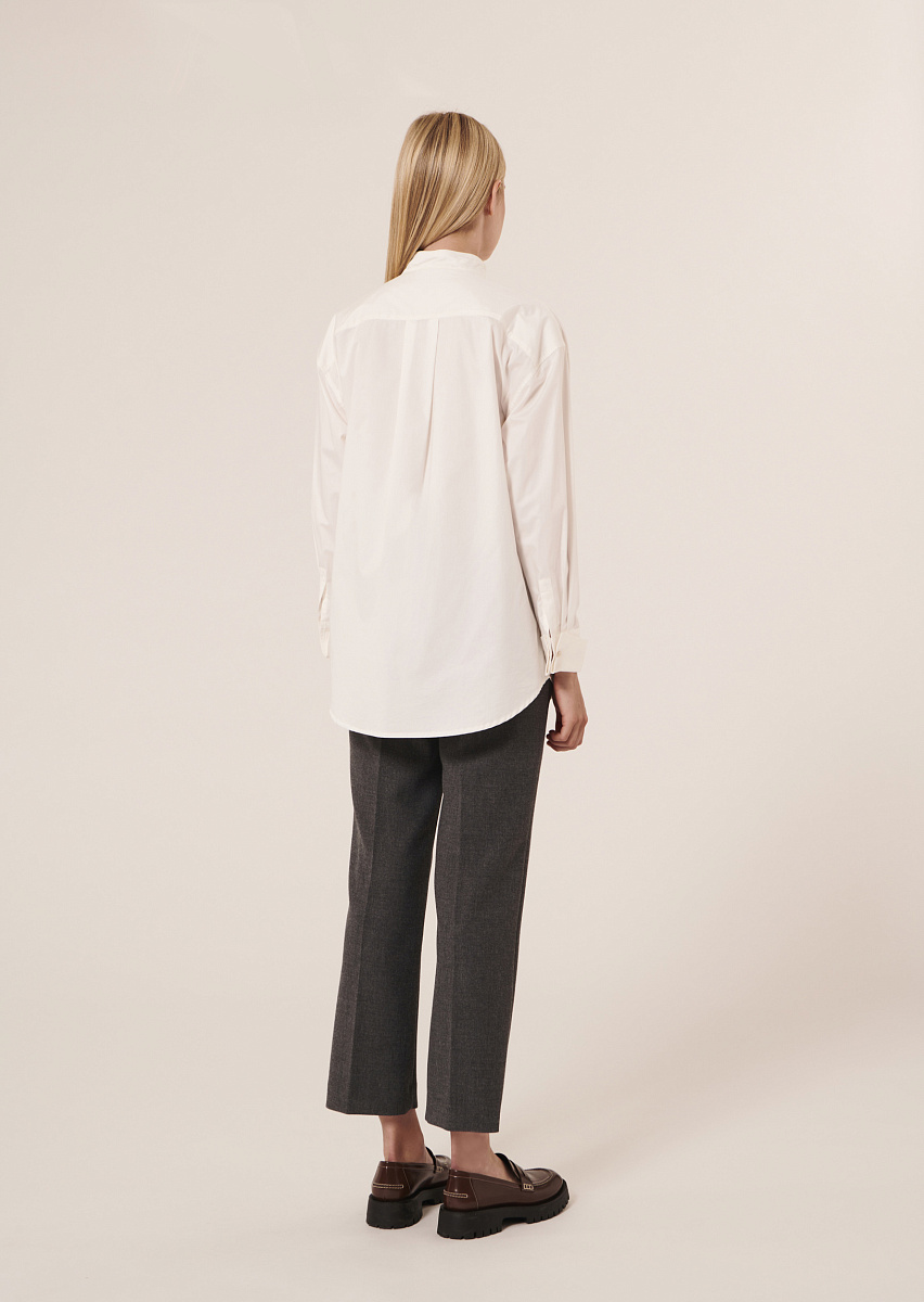 Carlina белая рубашка из поплина Carlina белая рубашка из поплина