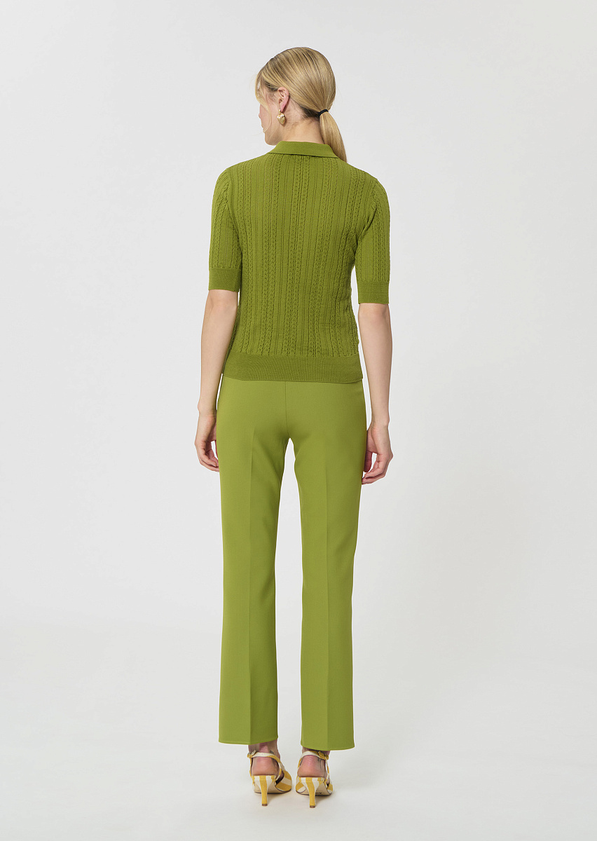 Pamina зеленый джемпер из шелковистого хлопка