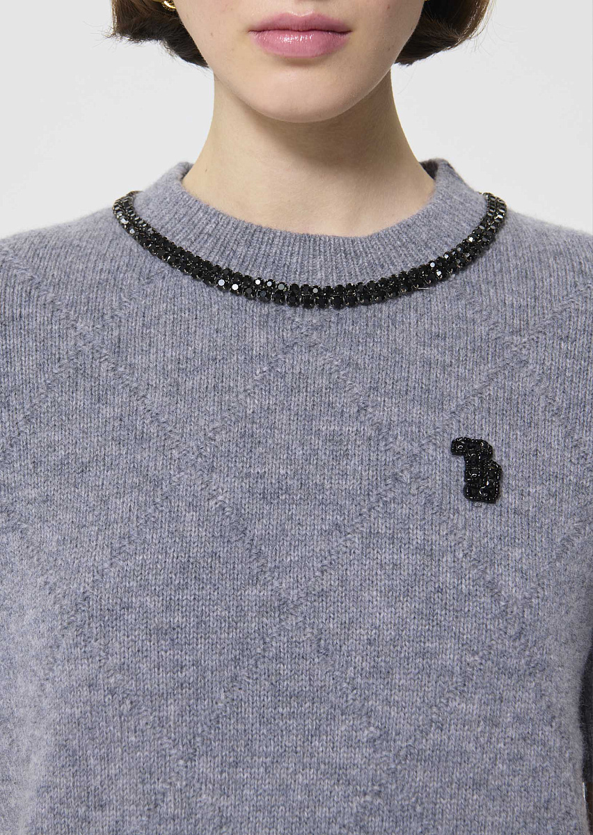 Phileas серый джемпер с эффектом меланж