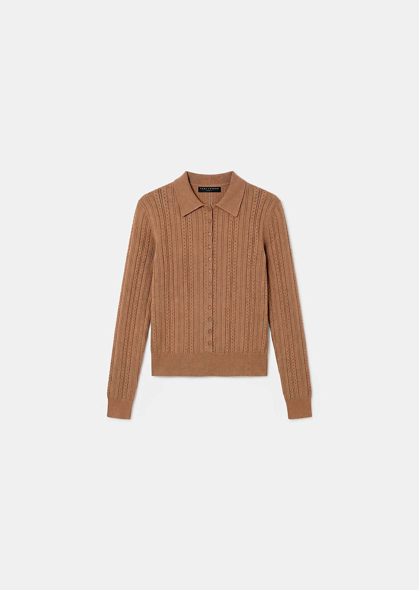 Paco бежевый кардиган из шелковистого хлопка