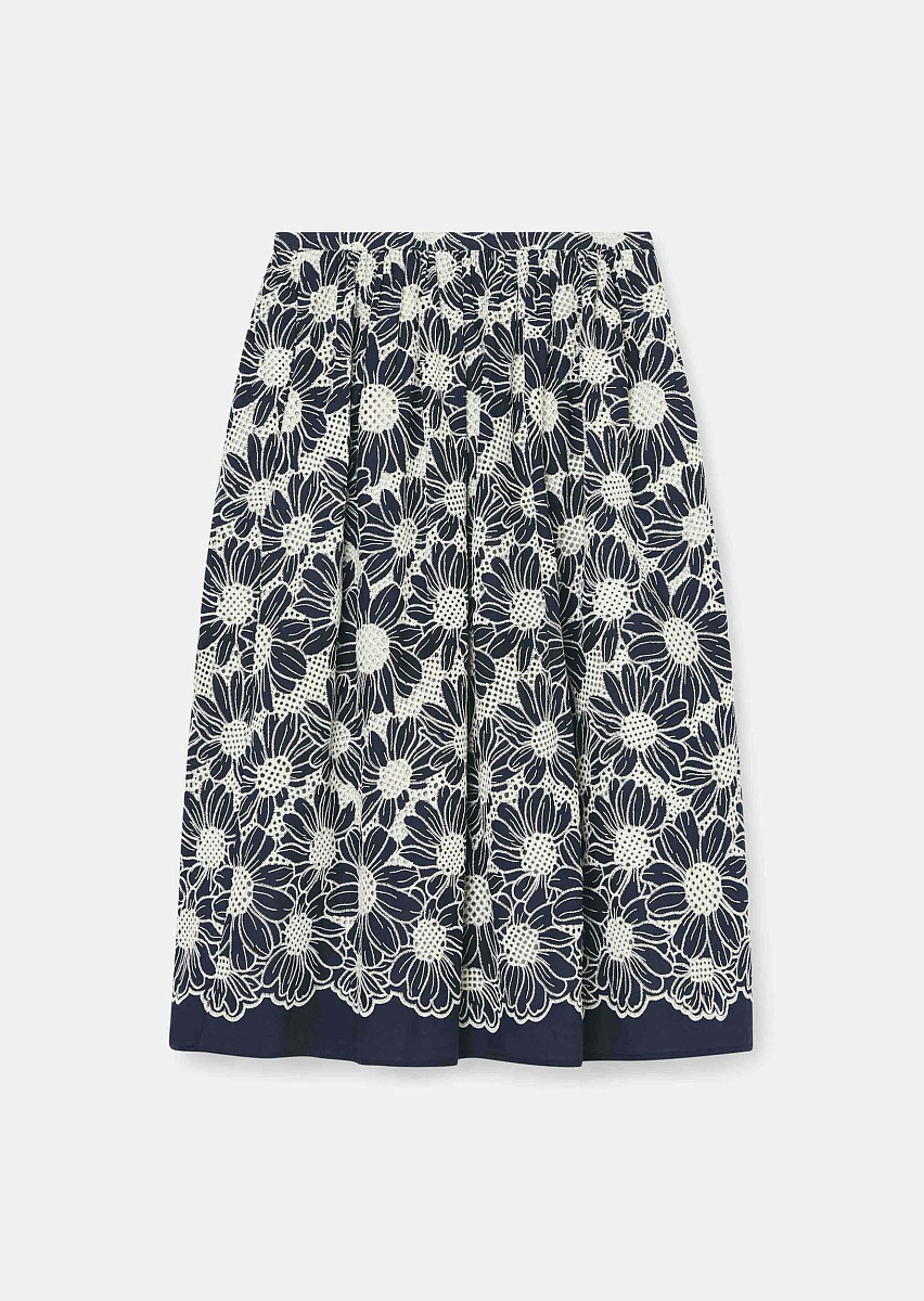 Юбка Junio темно-синего цвета с английской вышивкой