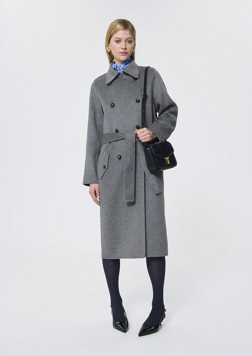 Martino двустороннее серое пальто с эффектом меланж Martino двустороннее серое пальто с эффектом меланж