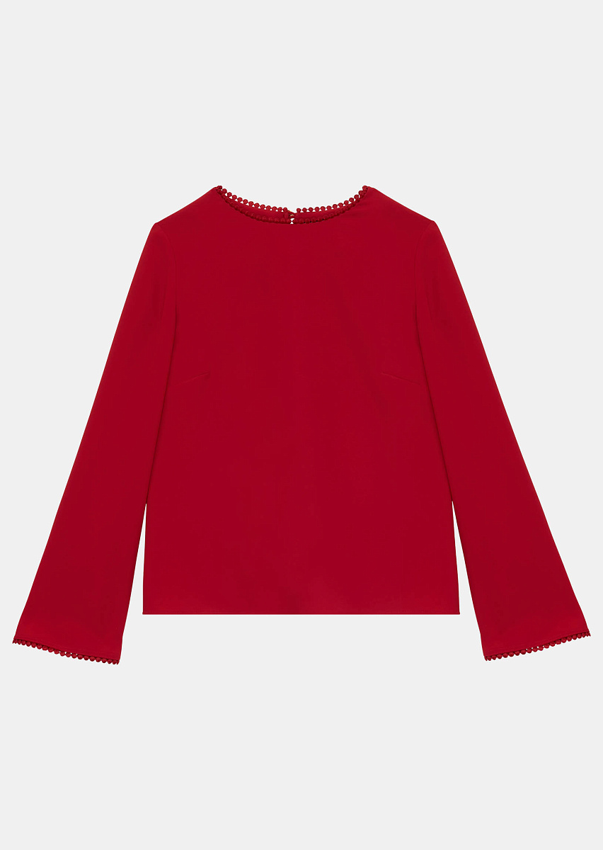 Топ из крепа в красном цвете Топ из крепа в красном цвете