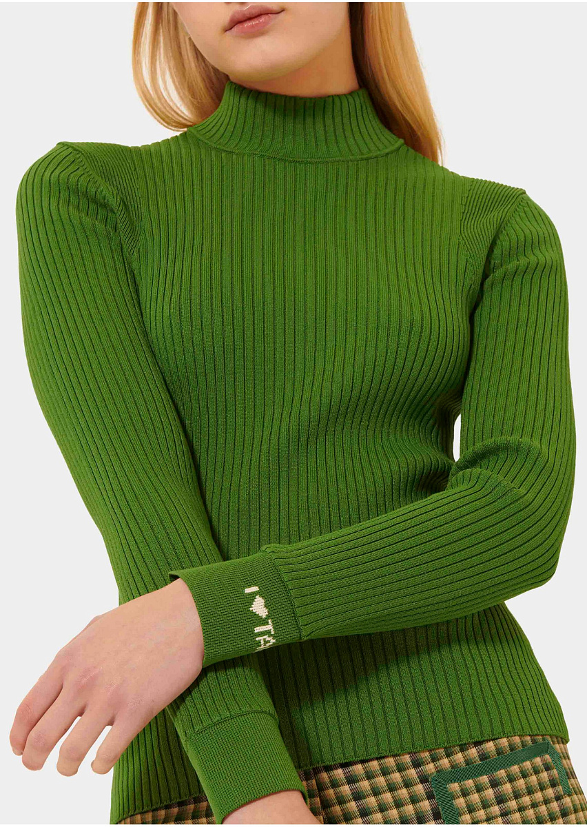 Зеленый джемпер в рубчик Prudie Зеленый джемпер в рубчик Prudie