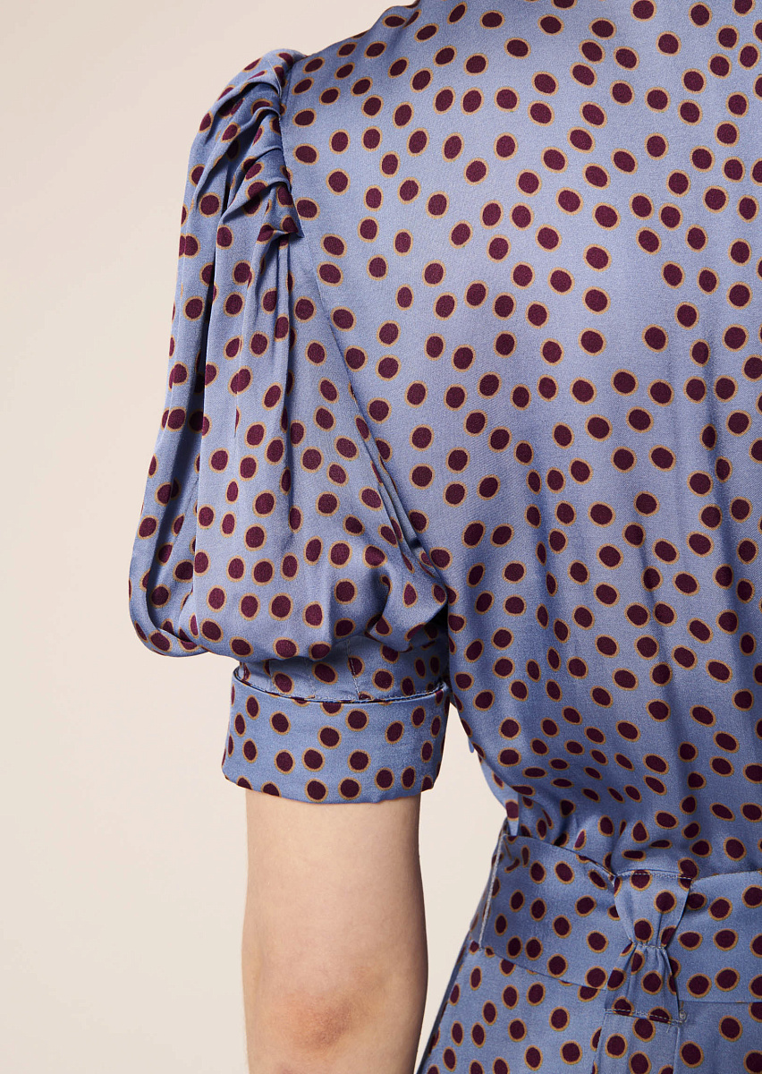 Ranya атласное платье с принтом в горошек