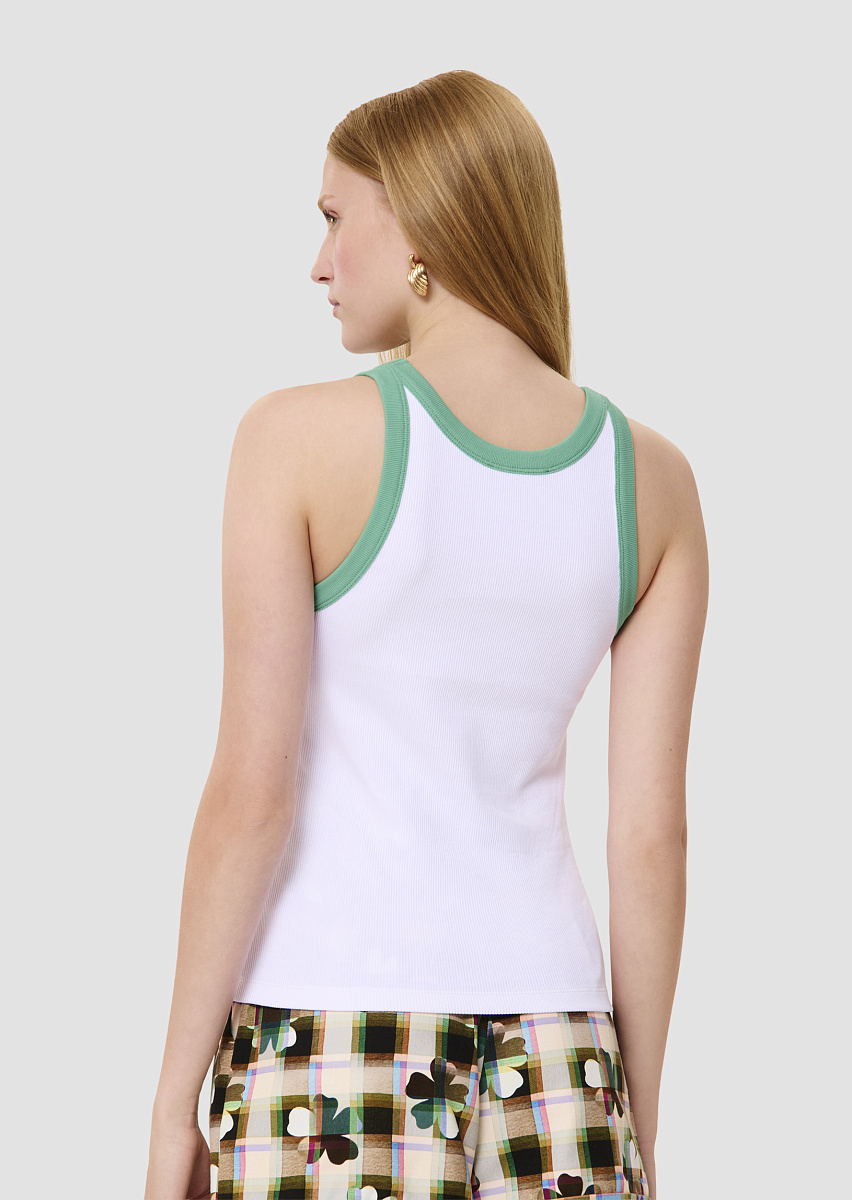 Trish топ в рубчик в цвете экрю Trish топ в рубчик в цвете экрю