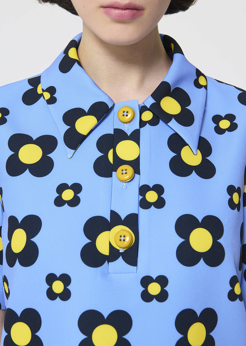 Tania небесно-голубой топ с цветочным принтом