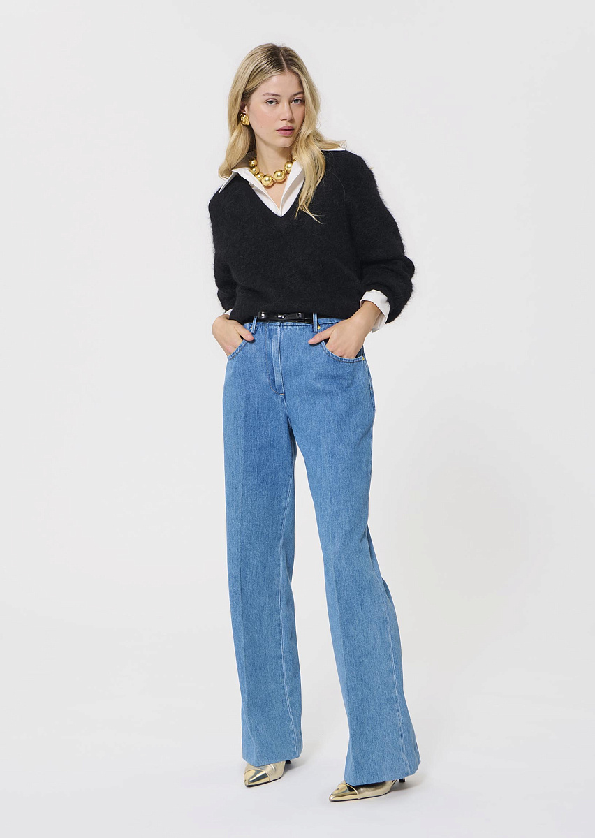 Paz пуловер с шерстью альпака в черном цвете