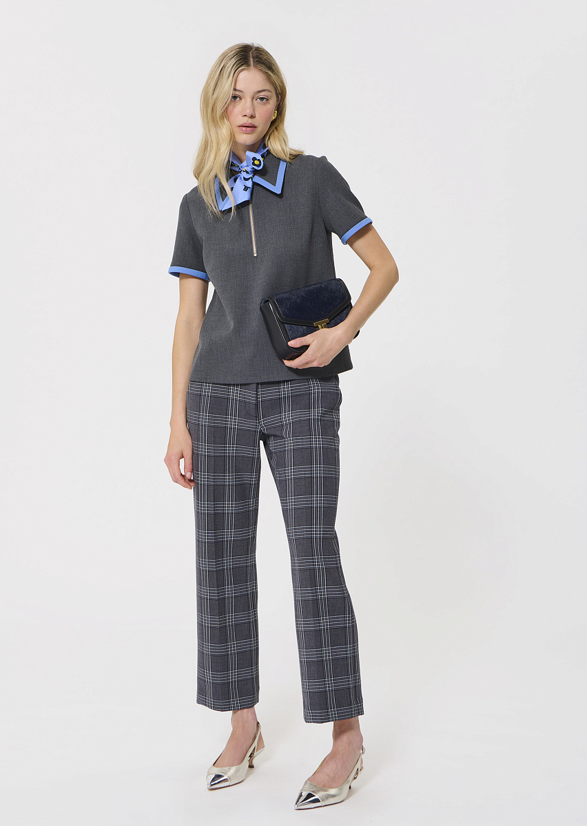 Tina серый топ