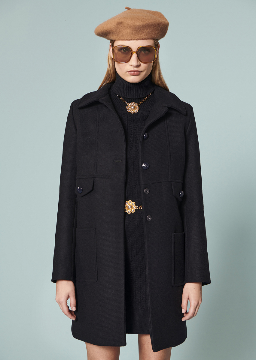 Maja темно-синее пальто-бушлат Maja темно-синее пальто-бушлат