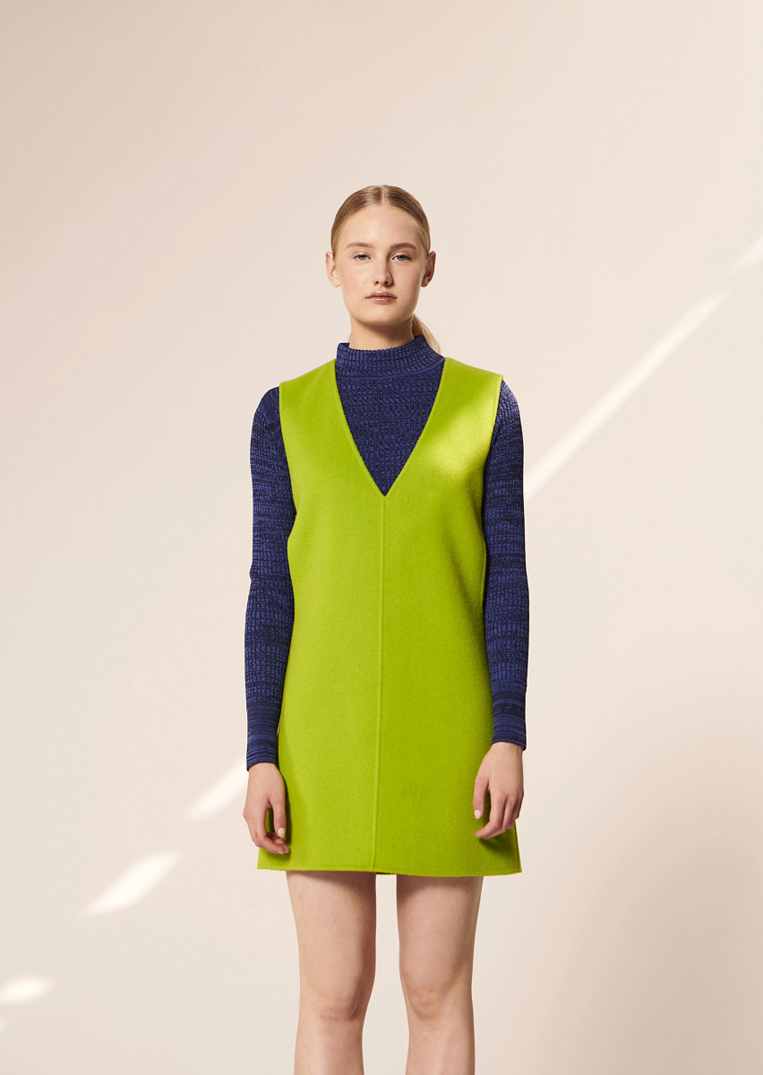 Roma зеленое платье из двусторонней шерсти Roma зеленое платье из двусторонней шерсти