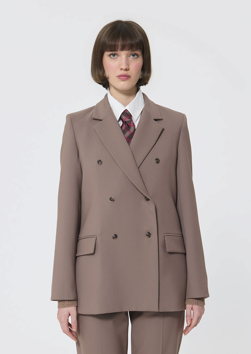 Valentino серо-коричневый жакет