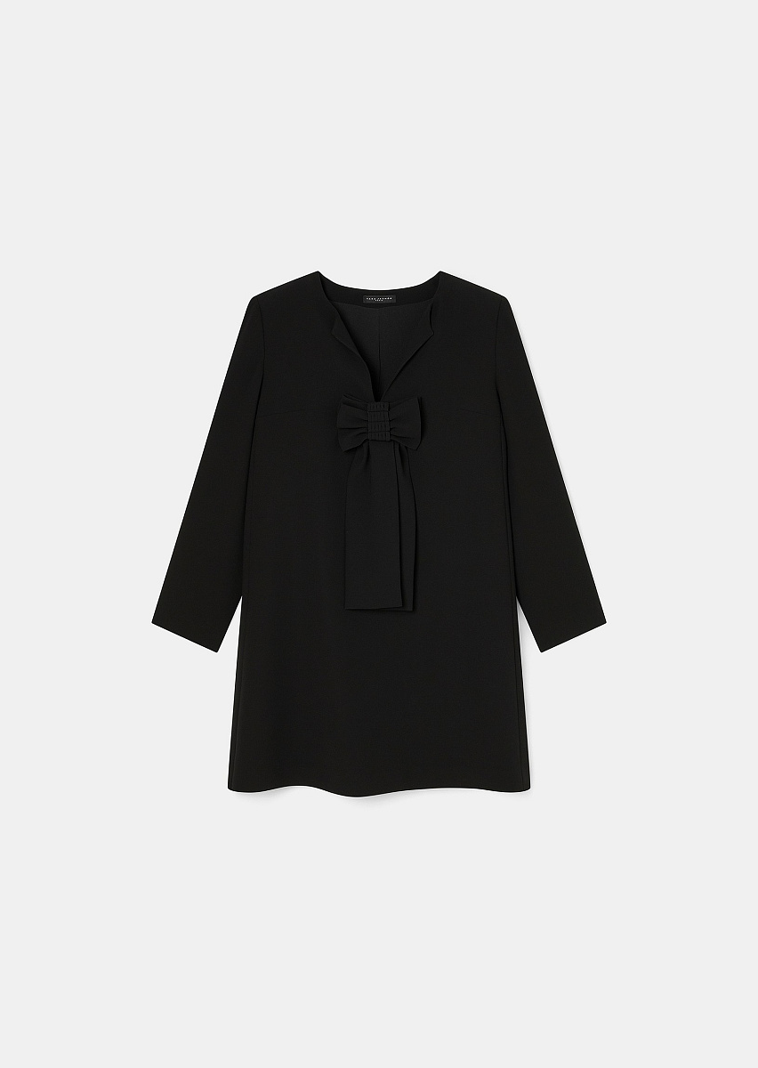 Черное платье Rhonda из крепа