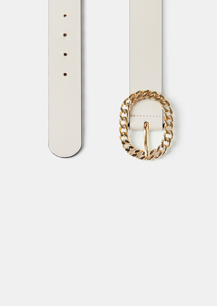 Gigi ремень из кожи цвета экрю