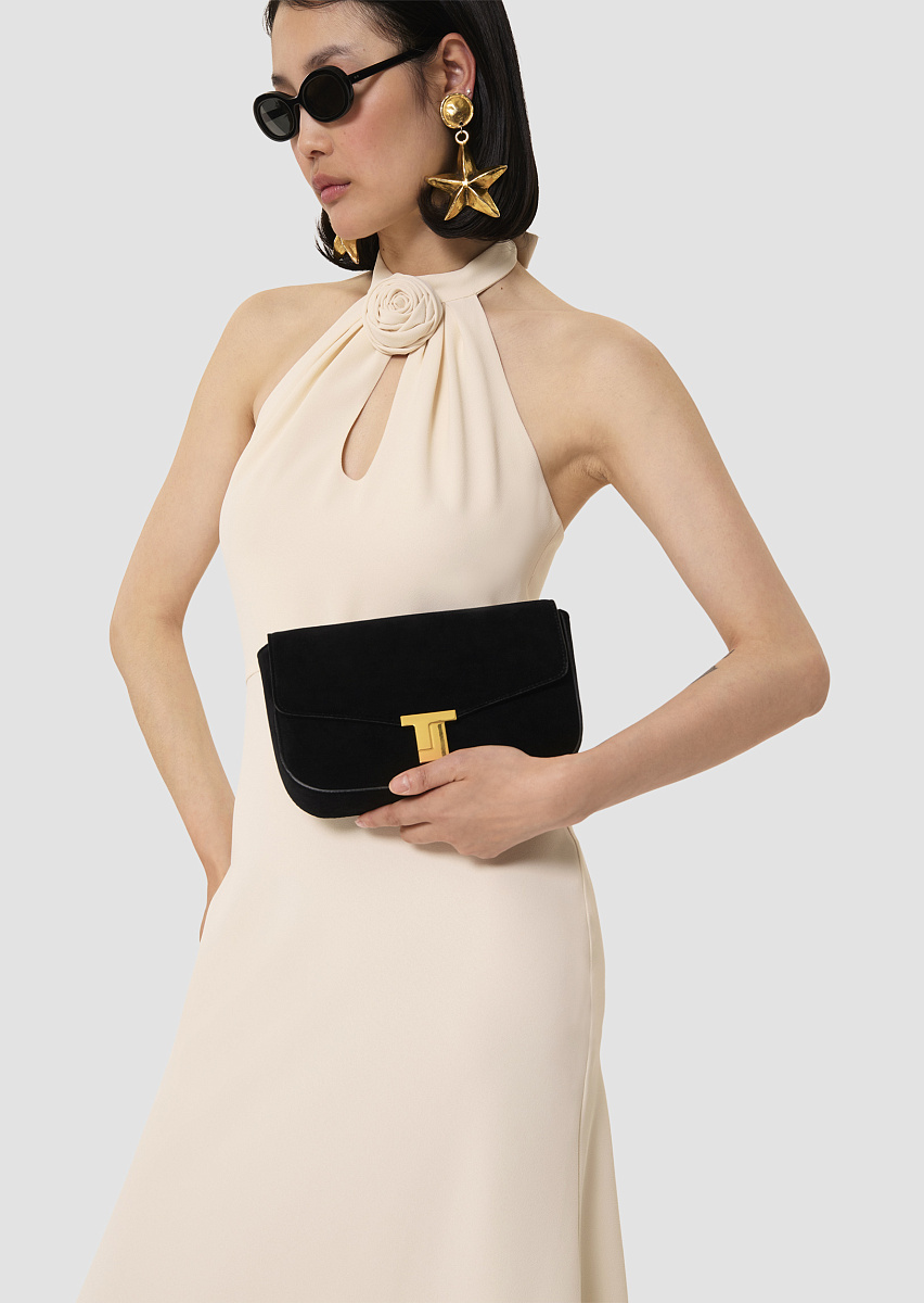 Платье Rosanne из крепа в цвете экрю