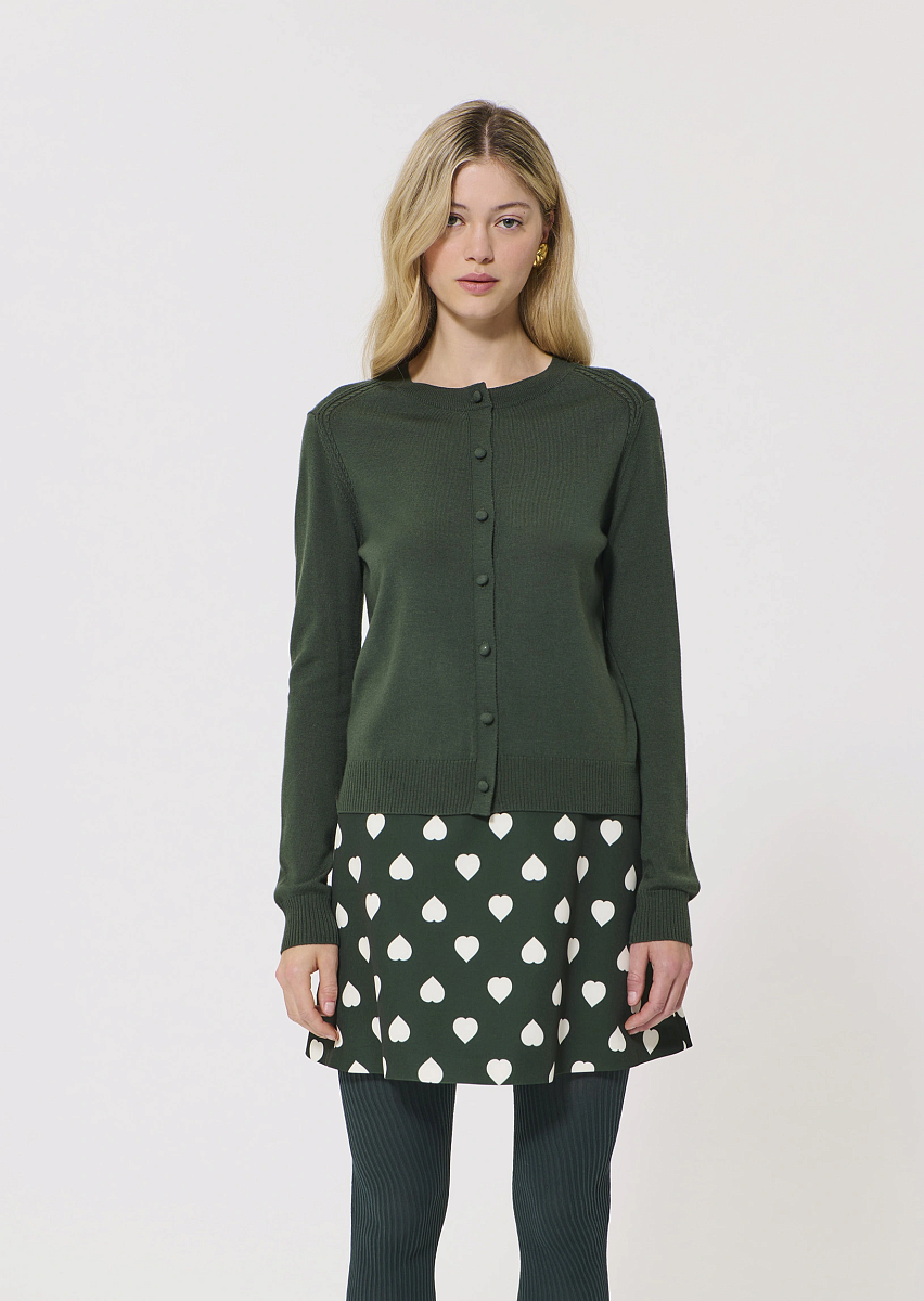 Ginno зеленый кардиган из шерсти мериноса Ginno зеленый кардиган из шерсти мериноса