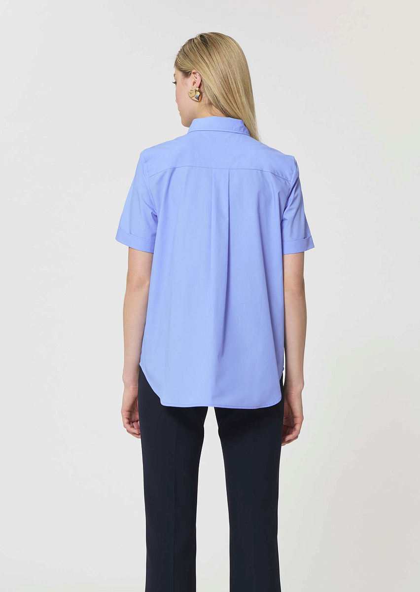 Cassie небесно-голубая блуза из поплина