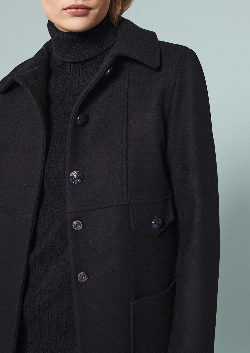 Maja темно-синее пальто-бушлат Maja темно-синее пальто-бушлат