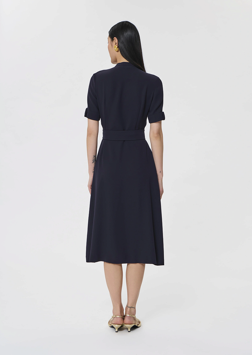 Ricochet платье темно-синего цвета из струящегося крепа