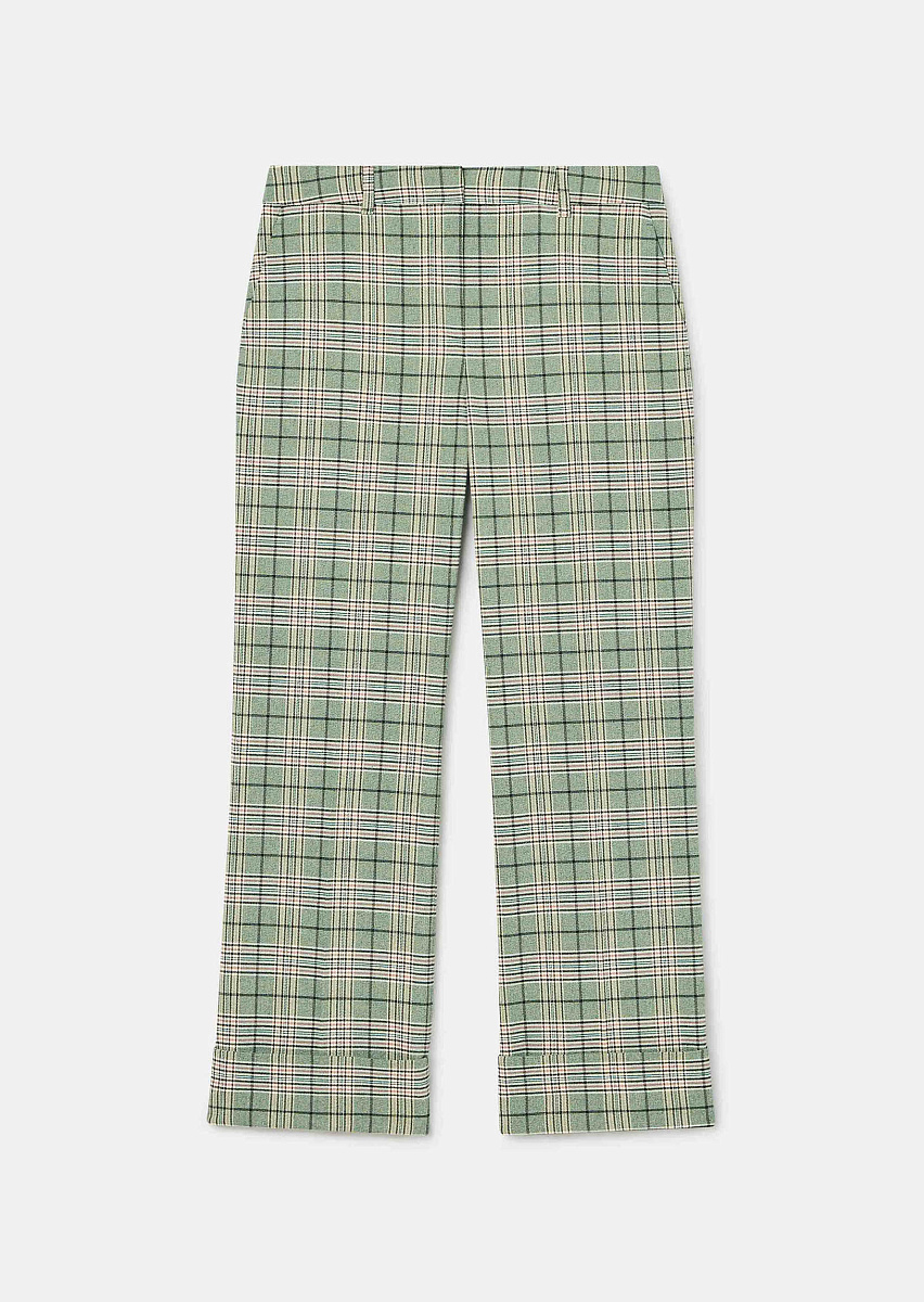 Зеленые брюки в шотландскую клетку Phill