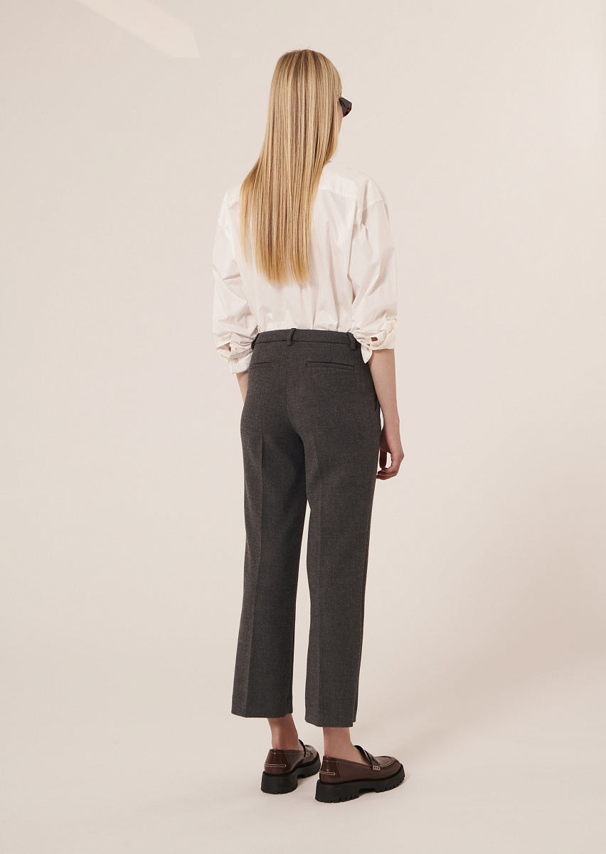 Pampille серые костюмные брюки из шерсти Pampille серые костюмные брюки из шерсти