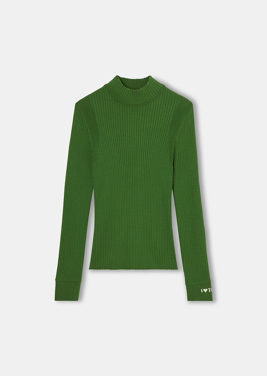 Зеленый джемпер в рубчик Prudie Зеленый джемпер в рубчик Prudie