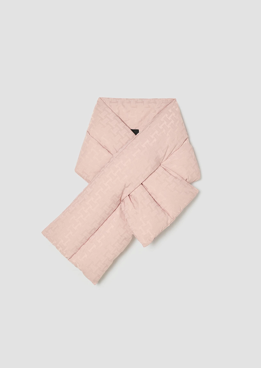 Daria пудрово-розовый дутый шарф-пуховик Daria пудрово-розовый дутый шарф-пуховик